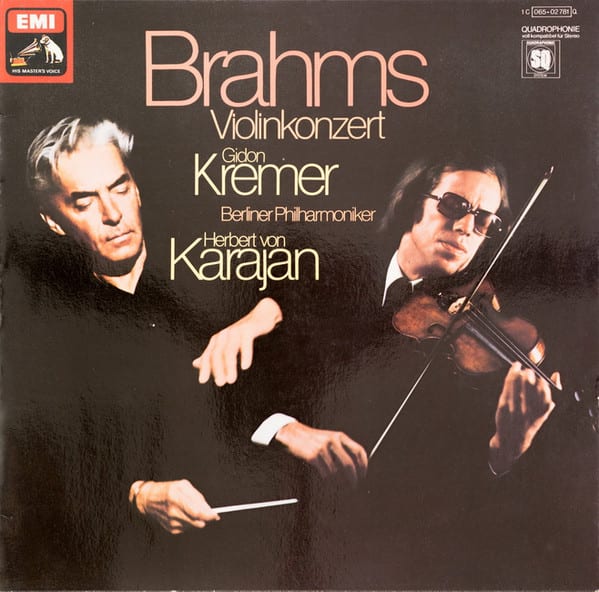 Brahms, Gidon Kremer, Berliner Philharmoniker, Herbert Von Karajan ‎– Konzert Für Violine Und Orchester D-dur Op. 77