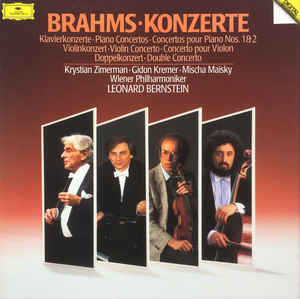 Brahms, Leonard Bernstein, Wiener Philharmoniker, Zimerman, Kremer, Maisky - Konzerte / Concertos ‎(4xLP, Comp + Box)