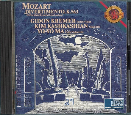 Mozart - Gidon Kremer, Kim Kashkashian, Yo-Yo Ma ‎– Divertimento, K. 563