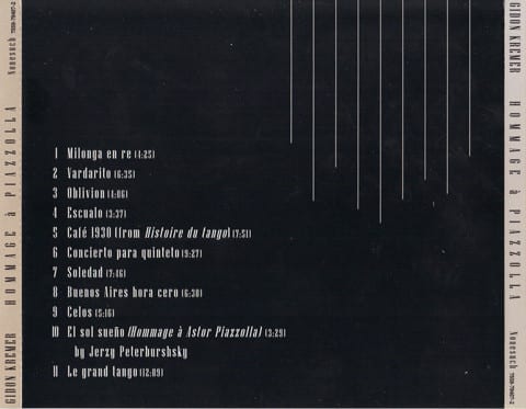 Gidon Kremer • Piazzolla ‎– Hommage À Piazzolla